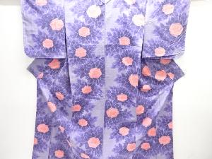 クリスマスセール大特価品　未使用品　花模様織り出し手織り紬着物